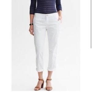 BANANA REPUBLIC City Chino in White size 8 NWT